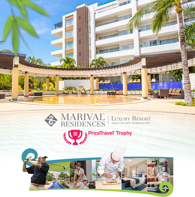 Marival Residences Luxury Resort®  gana un PriceTravel Trophy